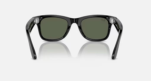 Ray-Ban Meta Wayfarer 50 - blank svart/g-15 grön