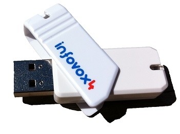 Infovox 4 synt tal på USB